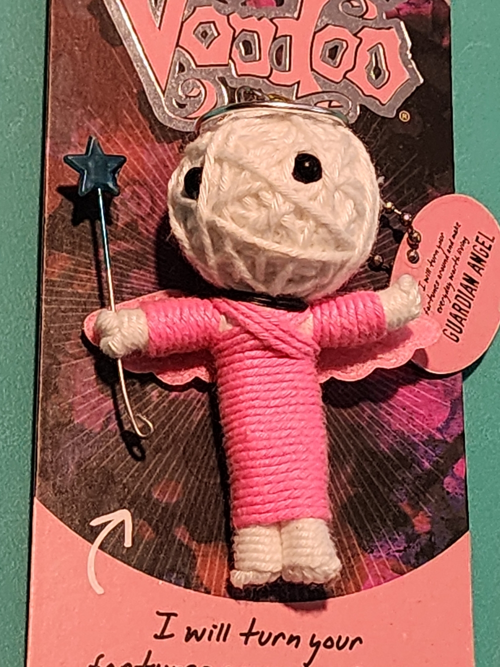 Guardian Angel Pink Keychain Plush